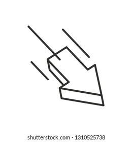arrow guide sign icon