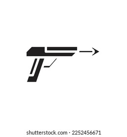 Ilustración de vectores de iconos rellenados con arma de flecha