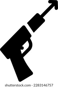 arrow gun vector illustration on a transparent background.Premium quality symbols.Glyphs vector icons for concept and graphic design.