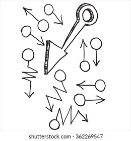 arrow hand drawn