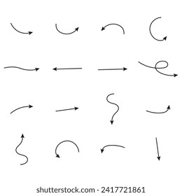 arrow, hand, drawn, brush, line, sketch, chalk, vector, pencil, icon, set, marker, crayon, texture, handwritten, fun, element, grunge, scribble, white, pen, rough, stroke, comic, mark, sketchy, kid, i