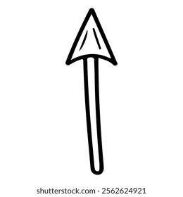 Arrow up hand drawn doodle illustration. Growth symbol. Sign indicating the way. Vector line art.