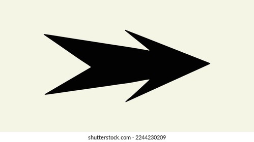 Arrow hand drawn doodle pen style