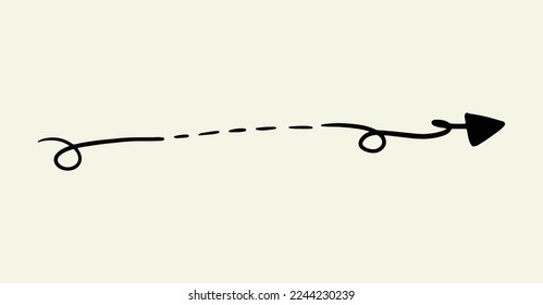 Arrow hand drawn doodle pen style