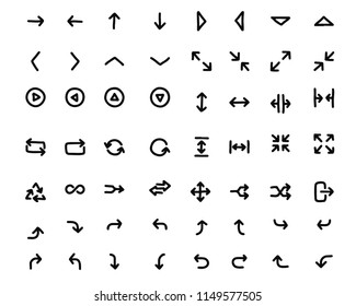 arrow hand drawn icon set , designed for web and app