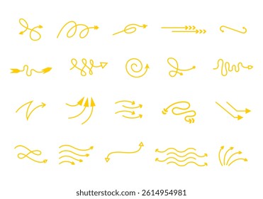 Arrow Hand Drawn Line Vector Element