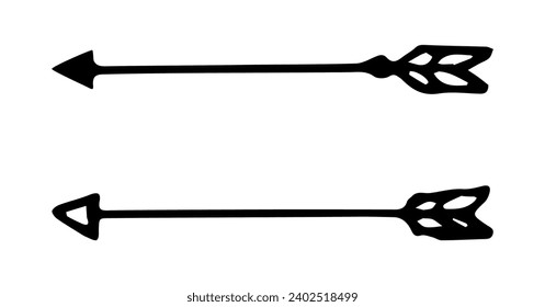 Arrow hand drawn ornament divider set	