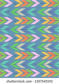 arrow hand drawn pattern. Editable vector and background.