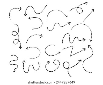 Arrow hand drawn vector clipart set
