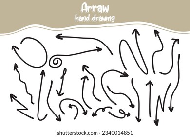 arrow hand drawn vector eps