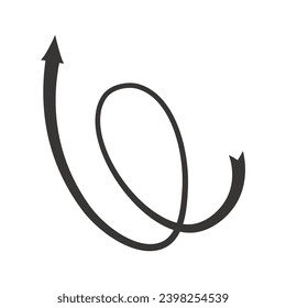 Arrow in hand sketched design. A minimalist hand sketch design highlight a black arrow to convey direction, adding sophistication to the overall composition. Vector illustration.