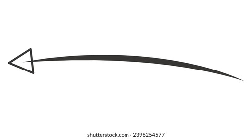 Arrow in hand sketched design. The simplicity of a hand sketch design elevated by a bold black arrow, providing a clear sense of direction. Vector illustration.
