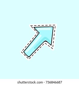 Arrow hand-drawn sticker