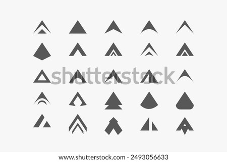 Arrow head, bullet vector set collection