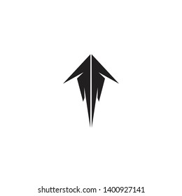 Arrow head logo design vector template