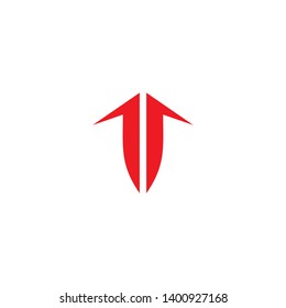 Arrow head logo design vector template