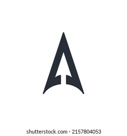 Arrow head, pointer. Vector linear icon isolated on white background