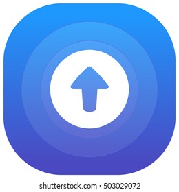 Up Arrow Head Purple - blue circular UI/UX App Icon / Logo Design