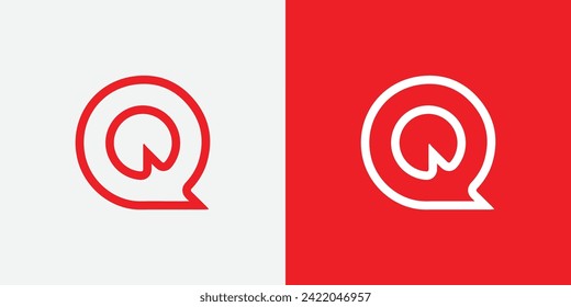 diseño inicial de logotipo de cabecera q letra de flecha