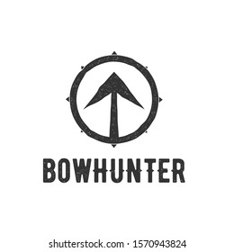 Arrow head simple minimalist icon design hunting hunt hunter deer grunge retro hipster logo design