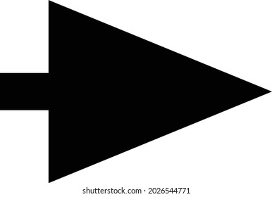 arrow head with a small and short shaft and no tail.  can be used for anyone, anytime, anywhere, any industry, any field, and any media 
