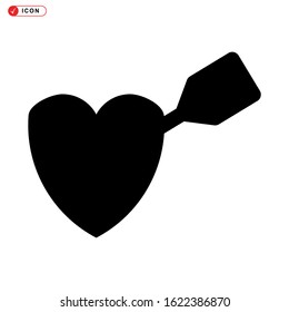 arrow heart icon isolated sign symbol vector illustration - high quality black style vector icons
