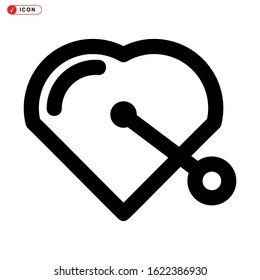arrow heart icon isolated sign symbol vector illustration - high quality black style vector icons
