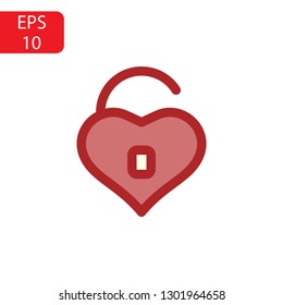 Arrow heart icon. Red Love line sign. Valentines day symbol isolated on white background. Vector illustration. romance elements. Sticker, patch badge, card for marriage, wedding - Vector