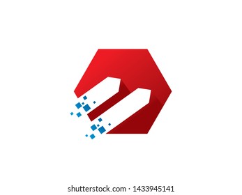 Arrow Hex Logo Template, Icon, Symbol