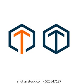 Arrow in Hexagon Box Logo Template Illustration Design. Vector EPS 10.