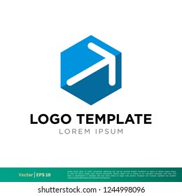 Arrow Hexagon Icon Vector Logo Template Illustration Design. Vector EPS 10.