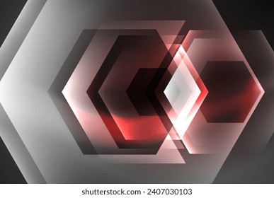 Arrow hexagon neon light glowing shapes background. Vector illustration For Wallpaper, Banner, Background, Card, Book Illustration, landing page
