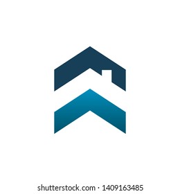 Arrow hexagon real estate logo design