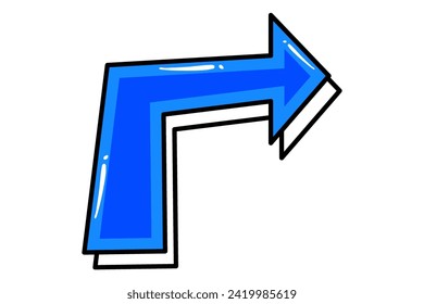 Diseño de etiqueta adhesiva de notas de resaltado de flecha