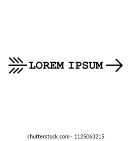 arrow hipster logo template