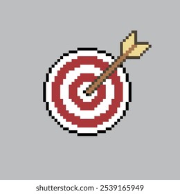 arrow hit bullseye board pixel art