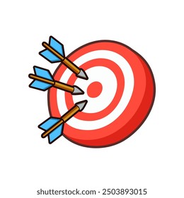 arrow hit the target bullseye vector illustration template design