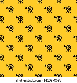 Arrow hit the target pattern seamless vector repeat geometric yellow for any design