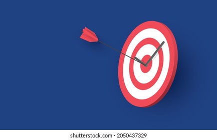 Arrow hit the target, Success business, Concept inspiration business