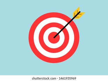 arrow hit the target that success the goal.