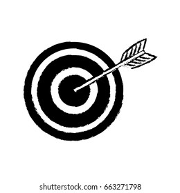 arrow hitting a target business solution concept