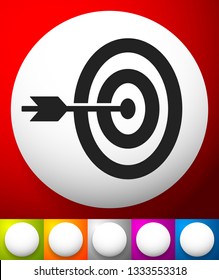 Arrow hitting target at center icon, Precision, accuracy icon