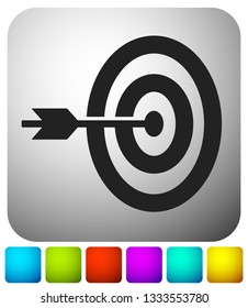 Arrow hitting target at center icon, Precision, accuracy icon
