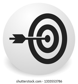 Arrow hitting target at center icon, Precision, accuracy icon