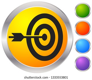 Arrow hitting target at center icon, Precision, accuracy icon