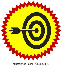 Arrow hitting target at center icon, Precision, accuracy icon
