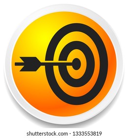 Arrow hitting target at center icon, Precision, accuracy icon