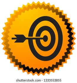 Arrow hitting target at center icon, Precision, accuracy icon