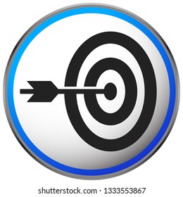 Arrow hitting target at center icon, Precision, accuracy icon