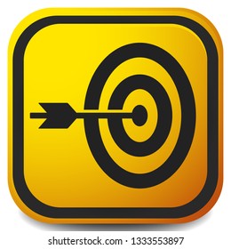 Arrow hitting target at center icon, Precision, accuracy icon
